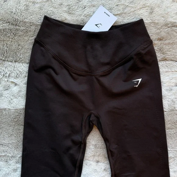 NWT GYMSHARK Sweat Seamless Leggings in Shadow Brown Size XS - Picture 7 of 16